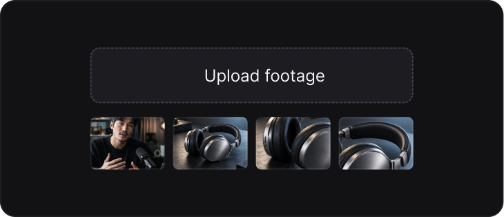 Upload narration and footage