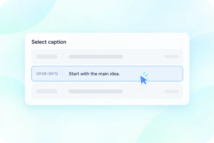 Select the caption to adjust styling step