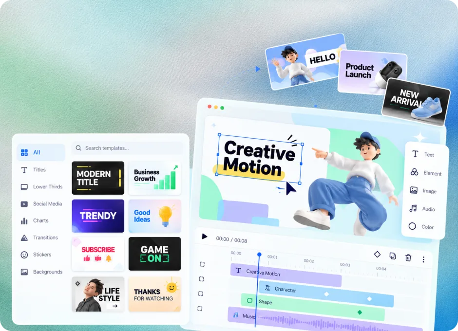 Aixcut Motion graphics interface